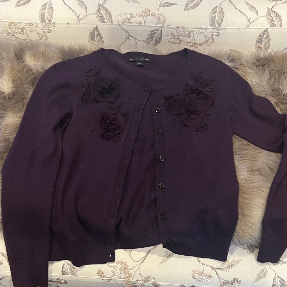 Banana Republic Dark Purple Women's Cardigan